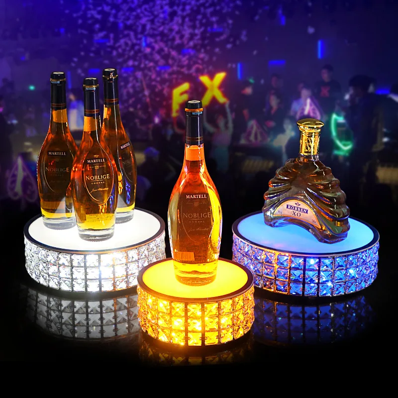 Wine Xo - Podstawka LED do baru KTV, świecąca,