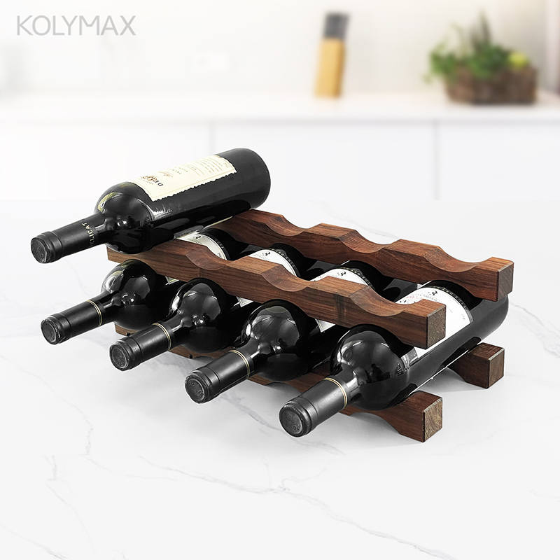 Wine Beer Rack - Stojak na wino z litego drewna,