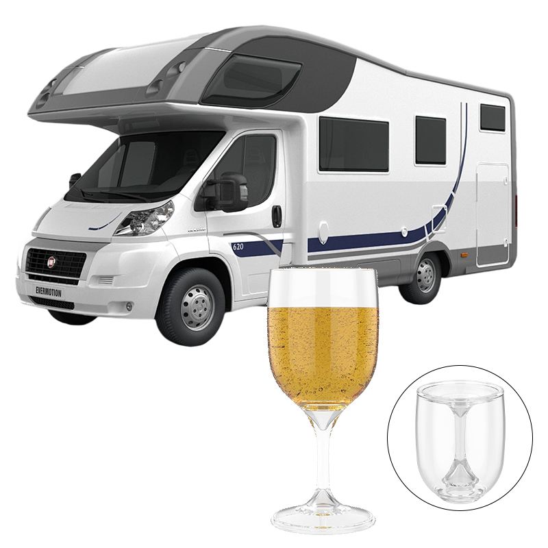 Wine & Beer Tours Of Nova Scotia - Składane kieliszki do wina, przezroczyste, z