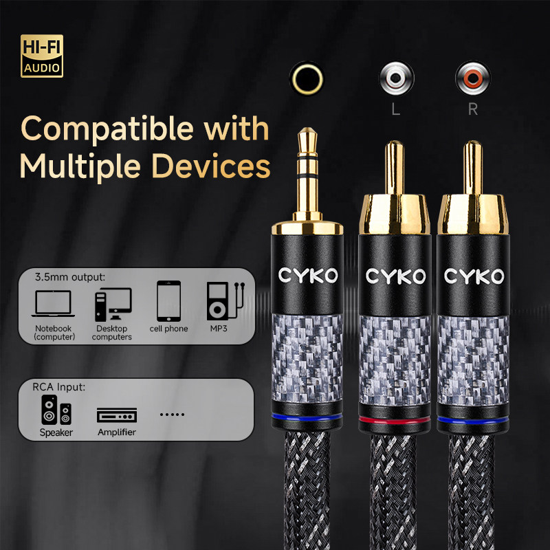 Kabel audio CYKO Hifi 6N OFC 3 – Wine Xo recenzja i cena