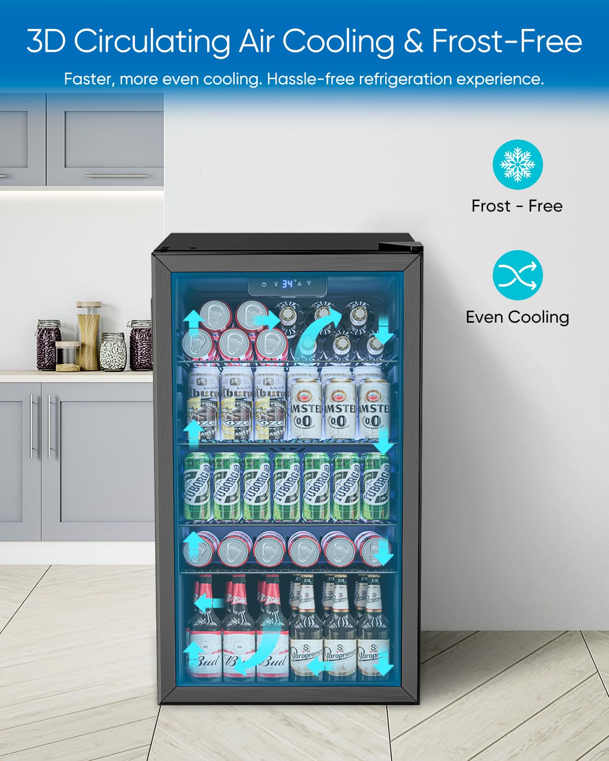 Minilodówka z szklanymi drzwia – Wine Beer Mini Fridge recenzja i cena